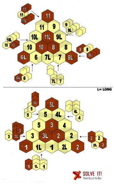 Honey Comb Pyramid - Wooden Puzzle - Solve It! Think Out of the Box